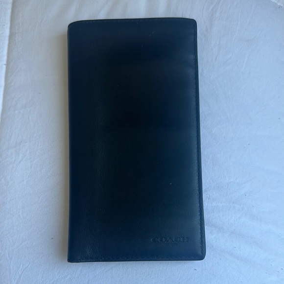 Coach Mens Black Leather Clutch